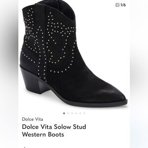 Dolce Vita Black Studded Ankle Booties